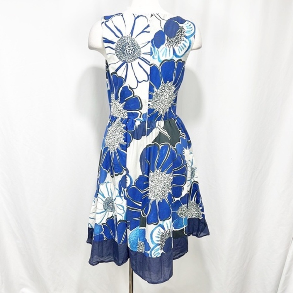 ModCloth Verve for Versailles blue floral fit and flare dress size Small - Picture 5 of 13
